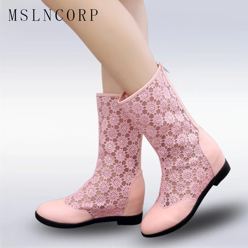 Size 34-43 Women Fashion Mesh Boots Women Summer Ankle Boots Height Increasing Boots Lace Zip Sexy Girl Females Party Lady Boots
Size 34-43 Women Fashion Mesh Boots Women Summer Ankle Boots Height Increasing Boots Lace Zip Sexy Girl Females Party Lady Boots