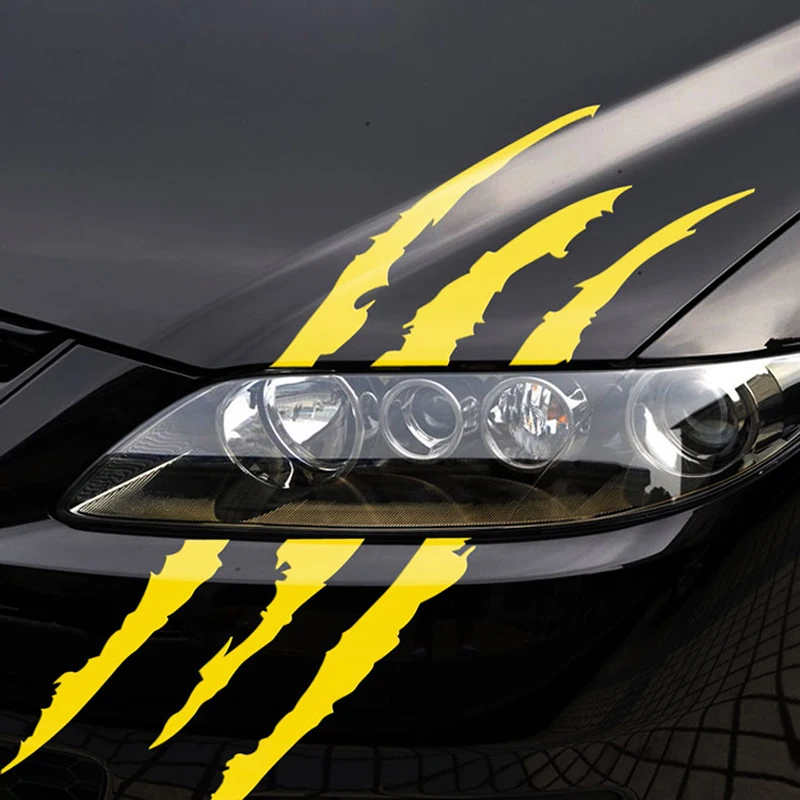 Car monster claw scratch stripe headlight sticker for Ford Focus Fusion Escort Kuga Ecosport Fiesta Falcon EDGE/Explorer/EXPEDIT |