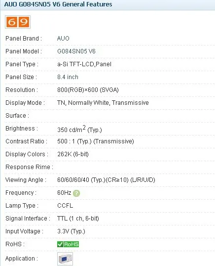 G084SN05 V6 8.4INCH Industrial LCD,new&A+ Grade in stock, tested before shipment
G084SN05 V6 8.4INCH Industrial LCD,new&A+ Grade in stock, tested before shipment