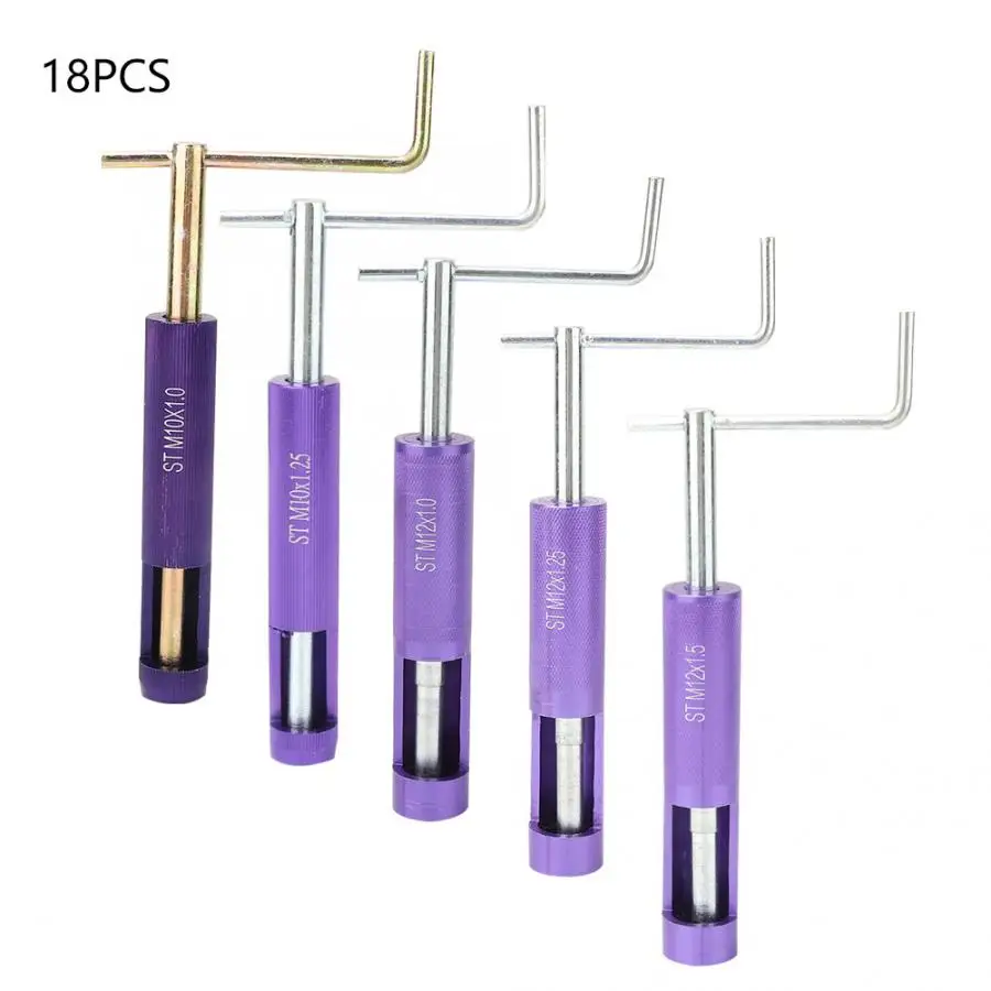 18pcs M10/12 Stainless Steel Wire Screw Sleeve Thread Repair Insert Kit Tools Set
18pcs M10/12 Stainless Steel Wire Screw Sleeve Thread Repair Insert Kit Tools Set