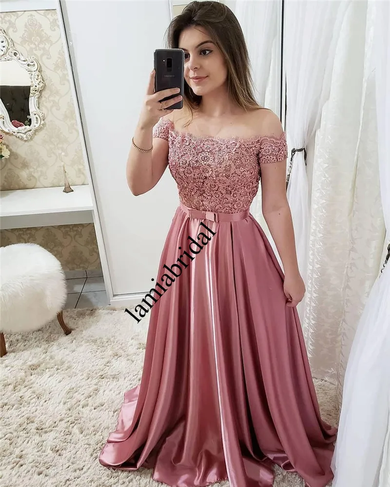 Pink Off Shoulder Cheap Long Prom Dresses 2019 A Line Vintage Lace Beaded Arabic Girls Formal Gowns vestidos de fiesta de noche
Pink Off Shoulder Cheap Long Prom Dresses 2019 A Line Vintage Lace Beaded Arabic Girls Formal Gowns vestidos de fiesta de noche