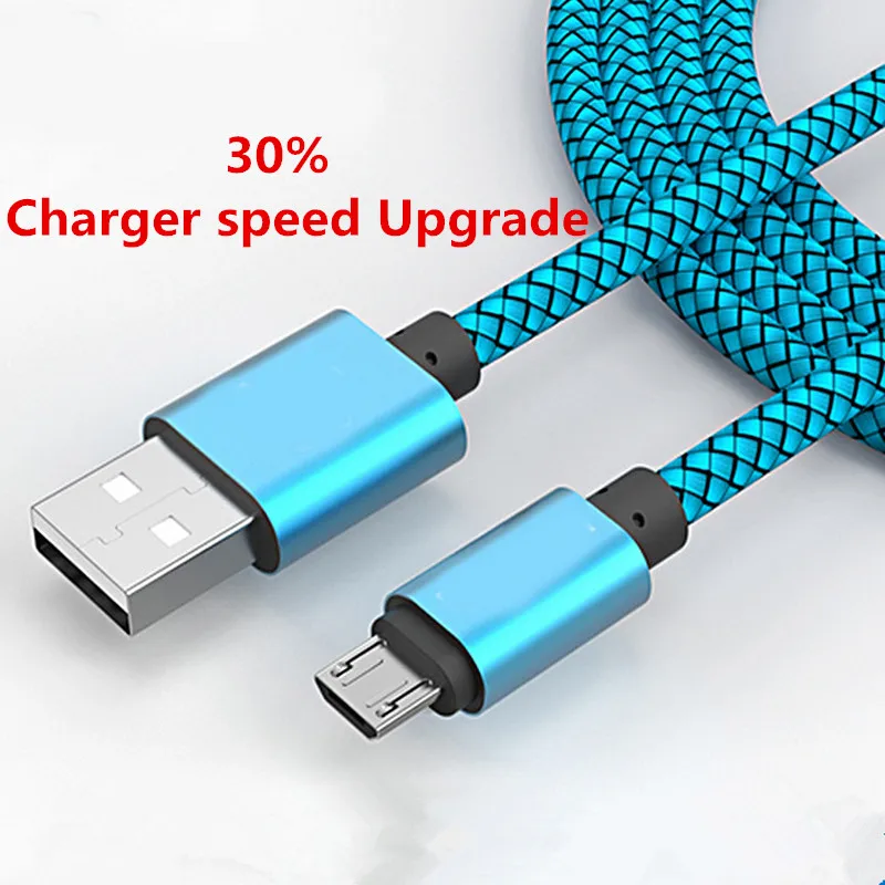 1 м 2 микро USB кабель Быстрая зарядка нейлон синхронизация данных Android мобильный