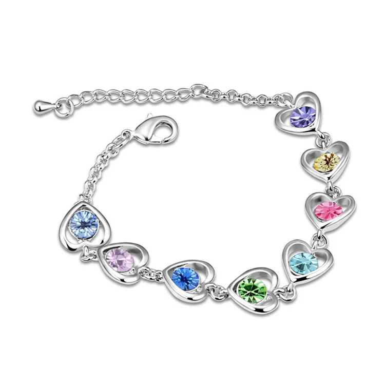 Hot sale Heart Love Bangles Bracelet Pulseras For Women Crystals from Swarovski Bijoux Gift Charm Jewelry Top Quality
Hot sale Heart Love Bangles Bracelet Pulseras For Women Crystals from Swarovski Bijoux Gift Charm Jewelry Top Quality