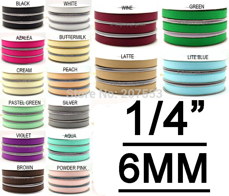 Band 1/4"(6mm) Solid Color Grosgrain Ribbon 100yards/roll 100% Polyester Packing For DIY Tape
Band 1/4"(6mm) Solid Color Grosgrain Ribbon 100yards/roll 100% Polyester Packing For DIY Tape