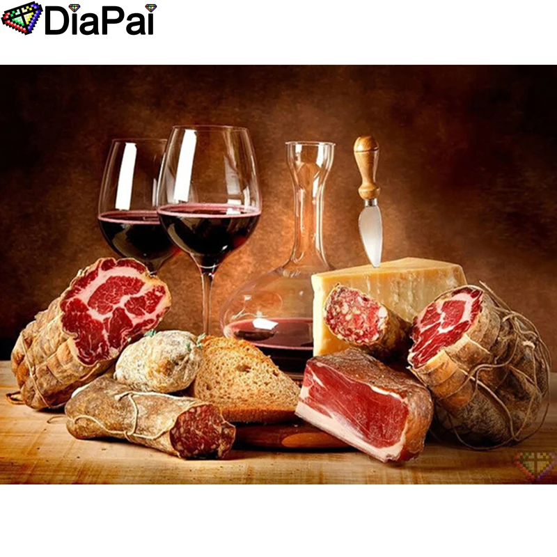 DIAPAI 100% Full Square/Round Drill 5D DIY Diamond Painting "Wine bread meat" Diamond Embroidery Cross Stitch 3D Decor A18643
DIAPAI 100% Full Square/Round Drill 5D DIY Diamond Painting "Wine bread meat" Diamond Embroidery Cross Stitch 3D Decor A18643