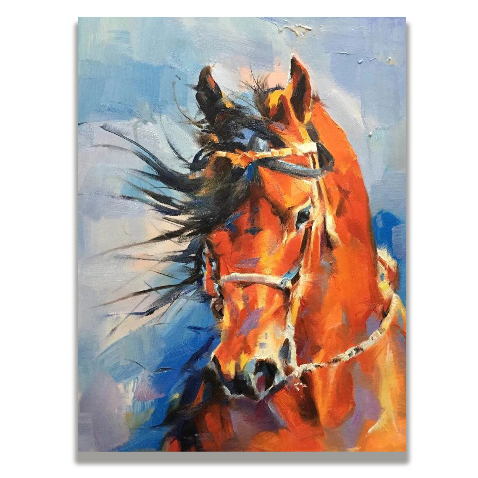 Horse Head Mural Poster Art Oil Painting wall Pictures For Living Room Hand Painted Unframed Animal Decorative Canvas Art
Horse Head Mural Poster Art Oil Painting wall Pictures For Living Room Hand Painted Unframed Animal Decorative Canvas Art