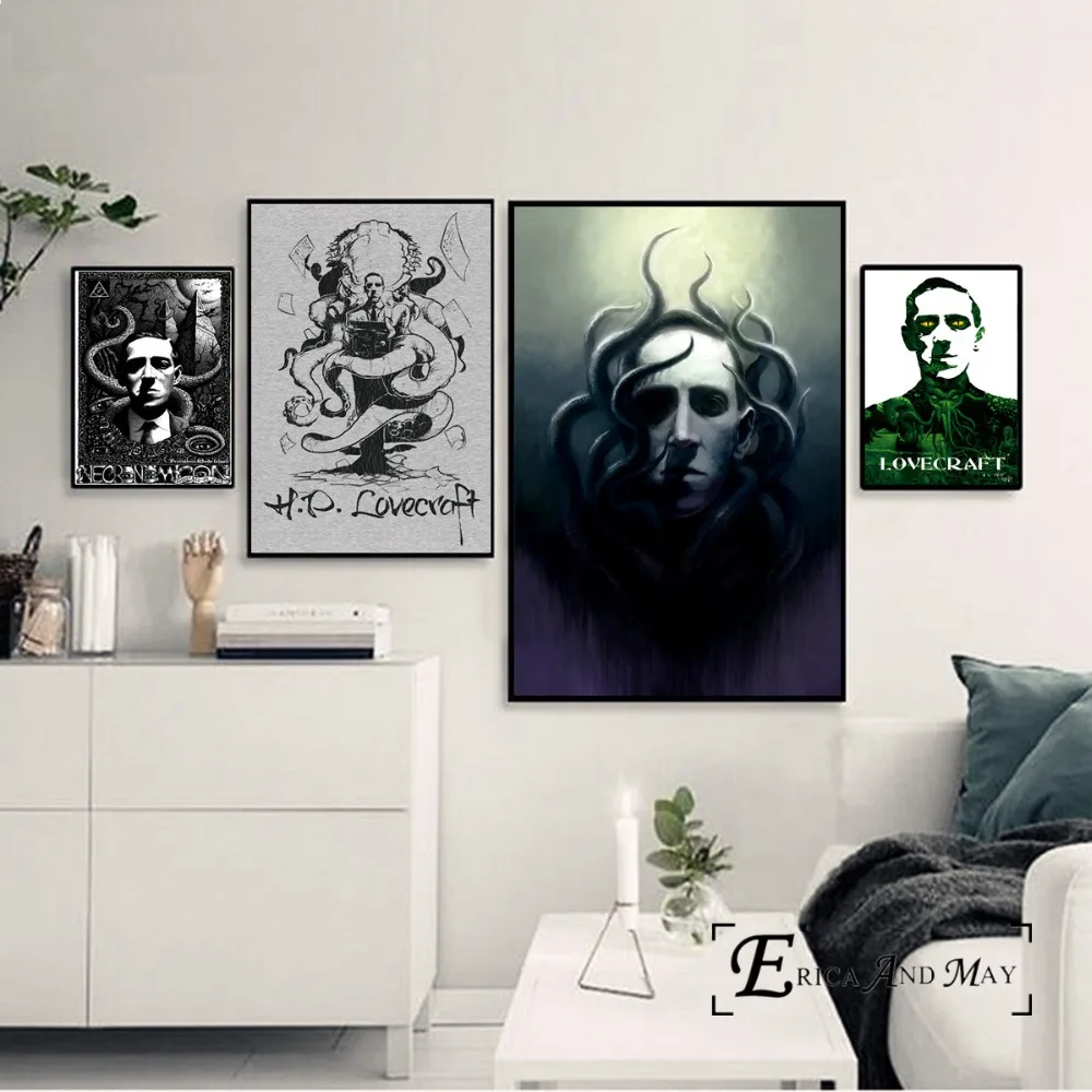 HP Lovecraft Surreal Portrait Posters And Prints Wall Art Canvas Painting For Living Room Decoration Home Decor Unframed Quadros
HP Lovecraft Surreal Portrait Posters And Prints Wall Art Canvas Painting For Living Room Decoration Home Decor Unframed Quadros