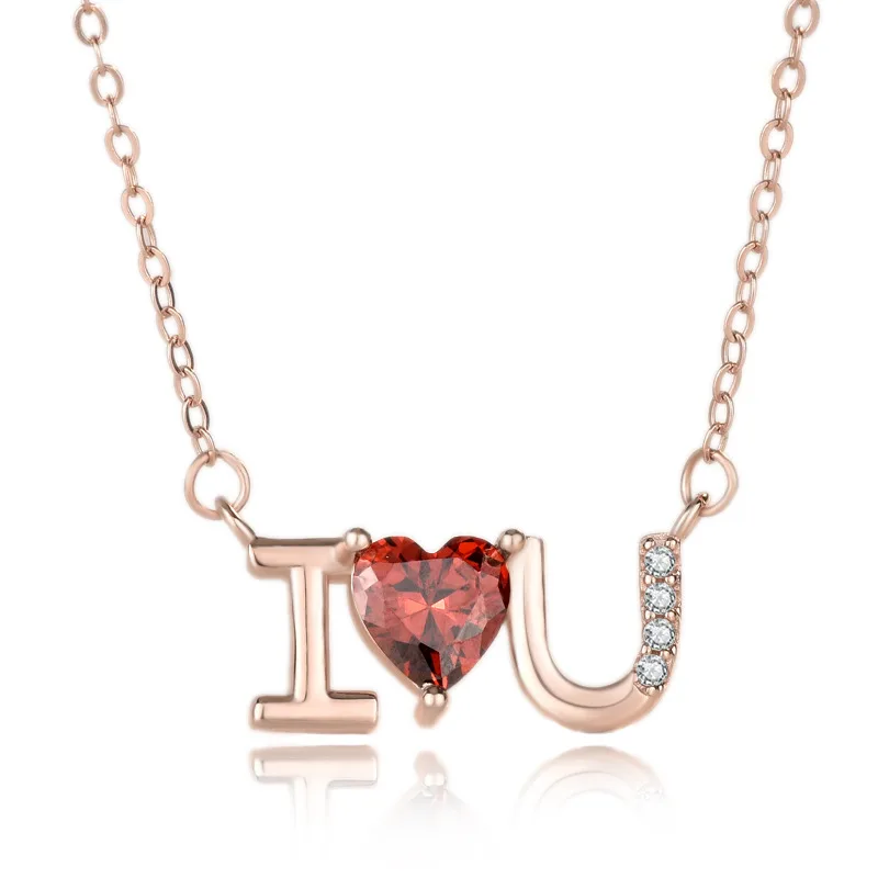 UFOORO 925 Silver Red Zircon Heart Letter Necklace Confession Valentine's Day I love you Clavicle Chain Gift
UFOORO 925 Silver Red Zircon Heart Letter Necklace Confession Valentine's Day I love you Clavicle Chain Gift