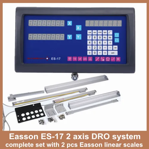 High Precision Easson ES-17 complete set 2 axis digital readout DRO lathe milling machine and digital linear slide
High Precision Easson ES-17 complete set 2 axis digital readout DRO lathe milling machine and digital linear slide