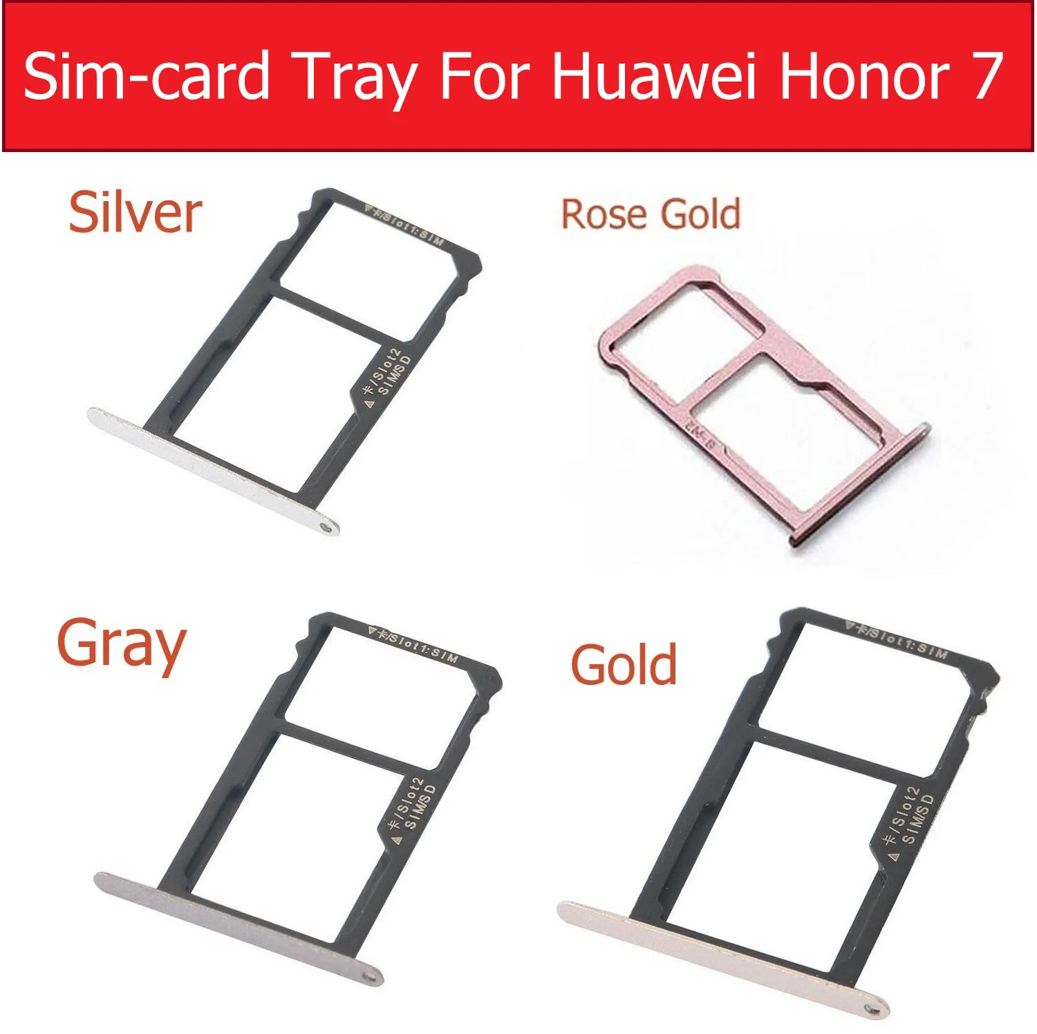 Оригинальный держатель для карт памяти и SIM-карты адаптер Huawei Honor 7 TL01H UL00 замена