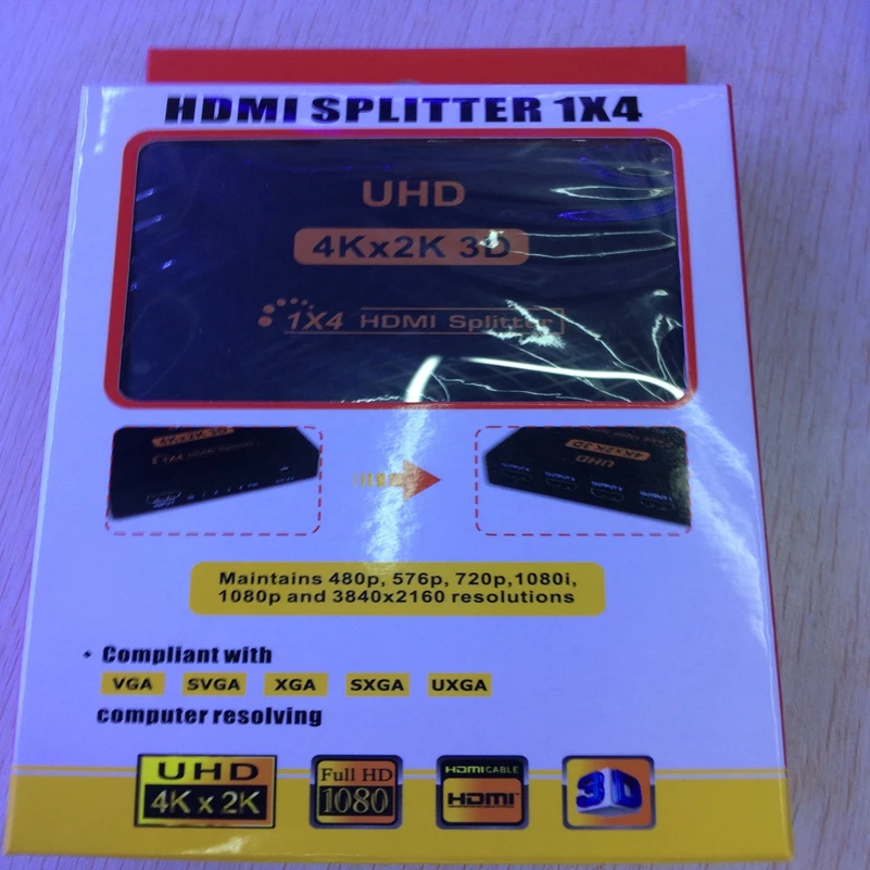 Разветвитель HDMI 20 шт./лот 4K * 2K Full HD 1080p 1X4 переключатель разветвитель усилитель