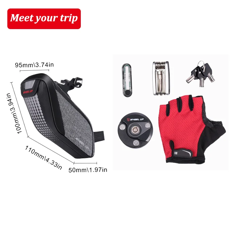 Wheel up Rainproof Bicycle Bag Shell Bike Saddle Bag Reflective Shockproof Cycling Bag Rear Seatpost Bag Bike Accessories
Wheel up Rainproof Bicycle Bag Shell Bike Saddle Bag Reflective Shockproof Cycling Bag Rear Seatpost Bag Bike Accessories