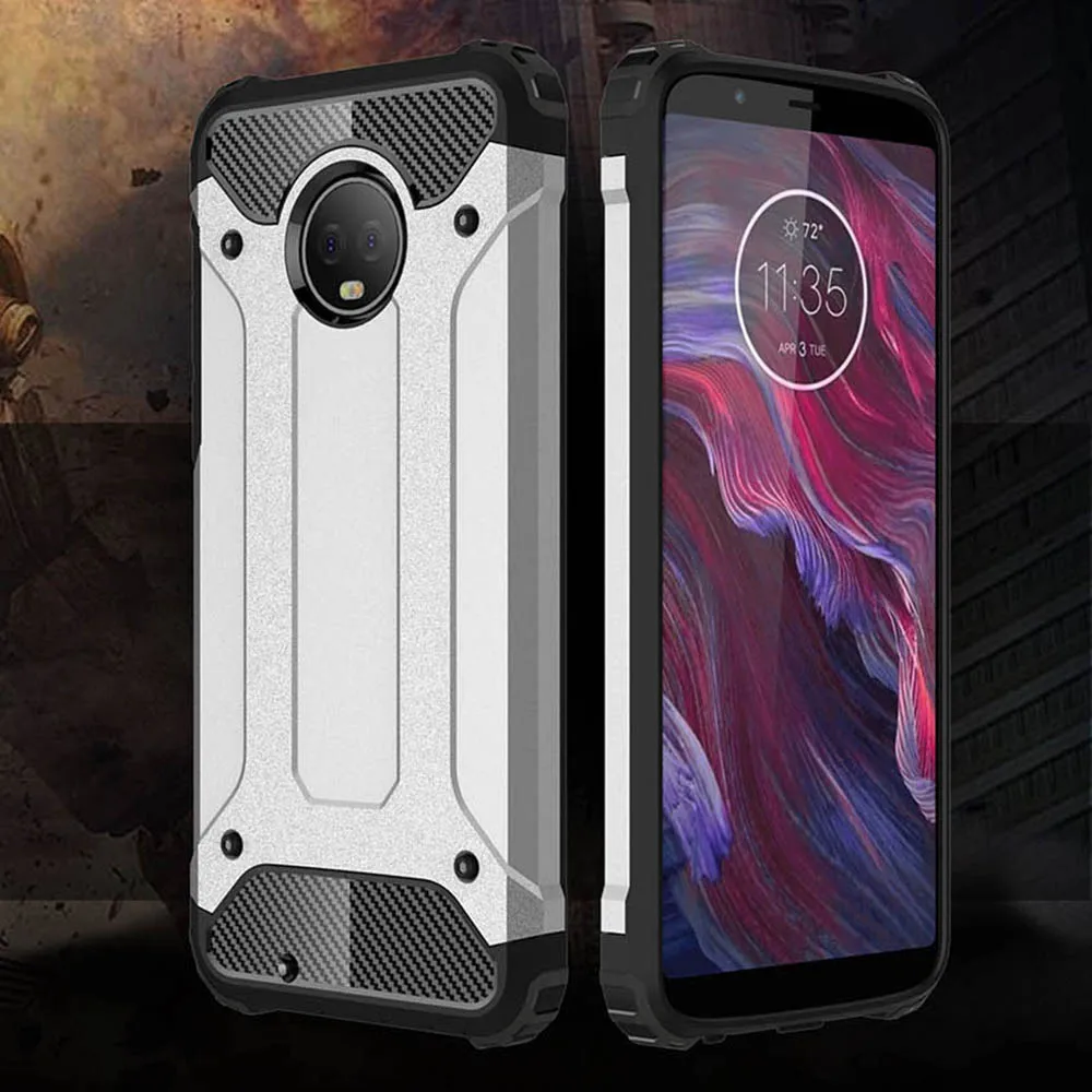 Противоударный бронированный чехол для Moto G6 Motorola Lenovo Dual 1S задняя крышка