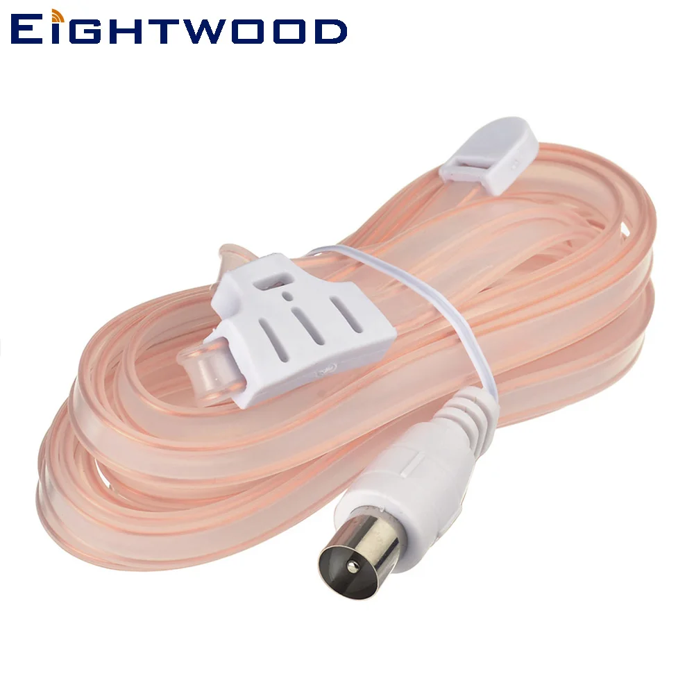 

Eightwood FM Dipole Antenna 75 Ohm PAL Plug Male RF Connector Aerial for Home Table Top Stereo Sound Radio Receiver Tuner