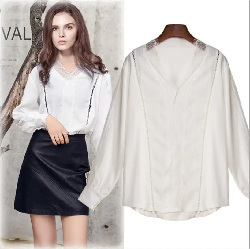 Женские топы и блузки, большие размеры, L-5XL, весна 2019, новинка, тонкая кружевная панель, топ в английском стиле, шифоновая рубашка
Женские топы и блузки, большие размеры, L-5XL, весна 2019, новинка, тонкая кружевная панель, топ в английском стиле, шифоновая рубашка