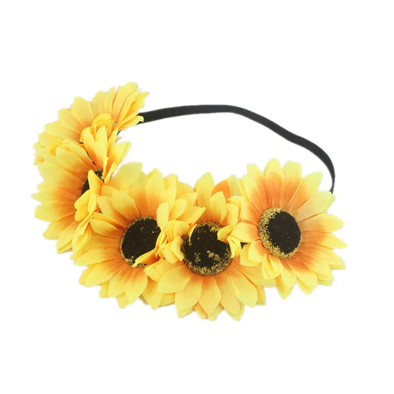 Big Sunflower Gradient Festival Wreath Stretch Floral Elasticity Headband Bohemian Yellow Flower Crown Sea Holiday HairBand
Big Sunflower Gradient Festival Wreath Stretch Floral Elasticity Headband Bohemian Yellow Flower Crown Sea Holiday HairBand