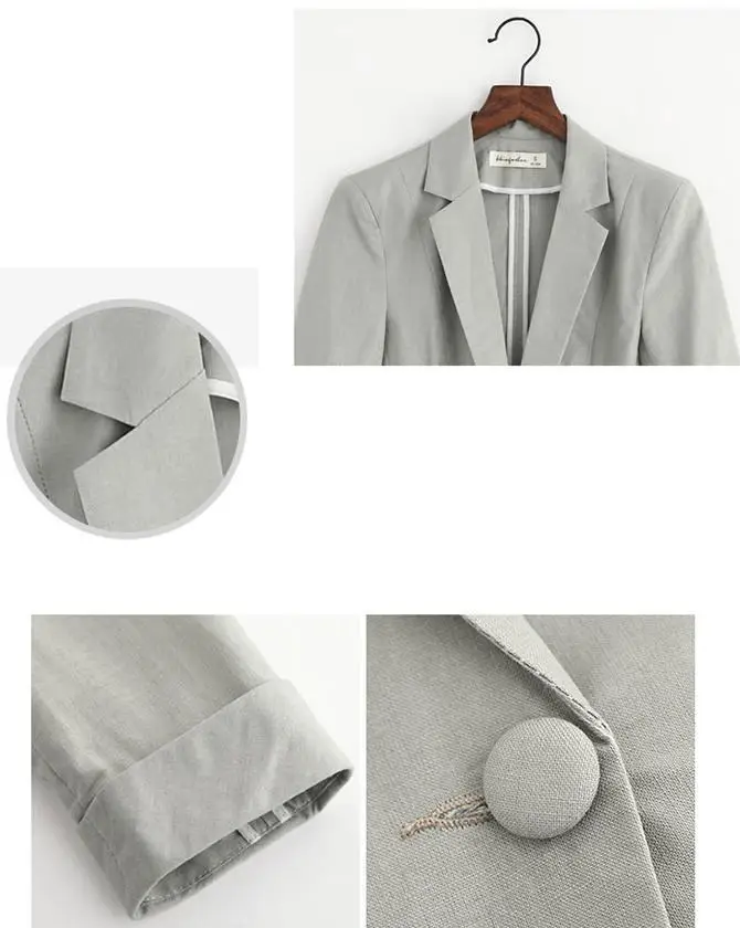 Yauamdb Women Blazer Spring Autumn S-3xl Female Solid Blazer Ladies Single Button Pockets Slim Jacket Fashion Office Coat Ly82
Yauamdb Women Blazer Spring Autumn S-3xl Female Solid Blazer Ladies Single Button Pockets Slim Jacket Fashion Office Coat Ly82