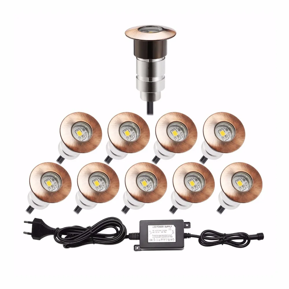 Outdoor High Pressure Resistance Lights on Fence Deck Recessed under Railing Lighting for Decks and Patios 10pcs/set F102X 10|outdoor decking