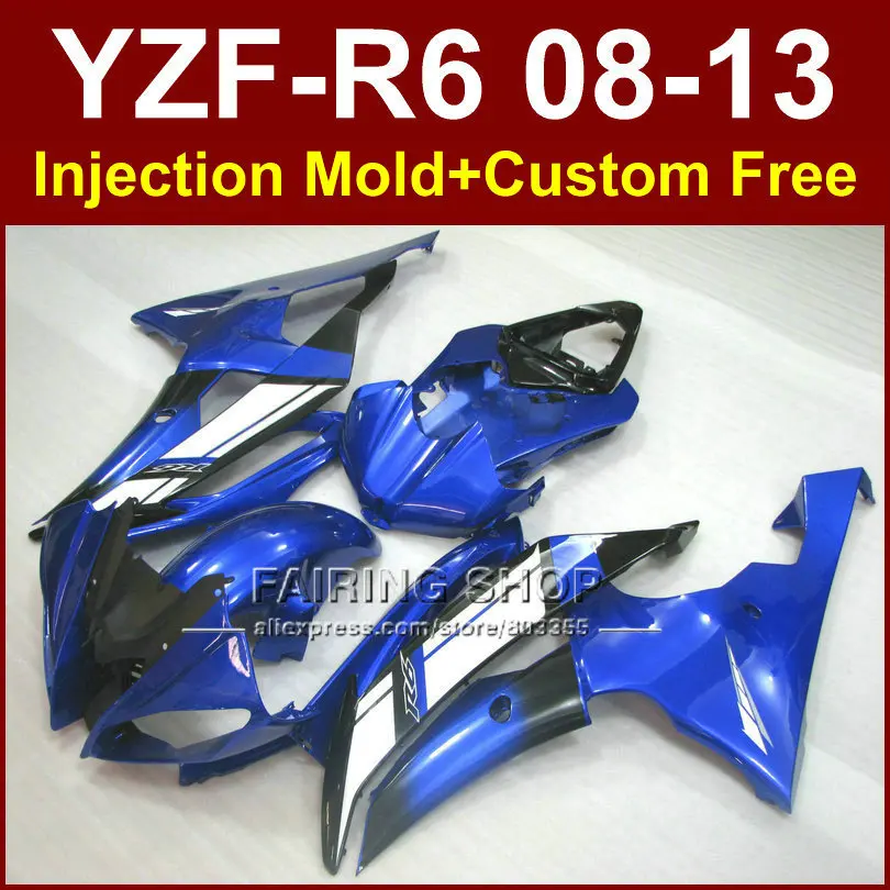 Fullset blue Injection mold custom fairings for YAMAHA 2008 2009 2011 2013 YZF-R6 body parts YZF R6 08-13 aftermarket YZF1000 R6
Fullset blue Injection mold custom fairings for YAMAHA 2008 2009 2011 2013 YZF-R6 body parts YZF R6 08-13 aftermarket YZF1000 R6