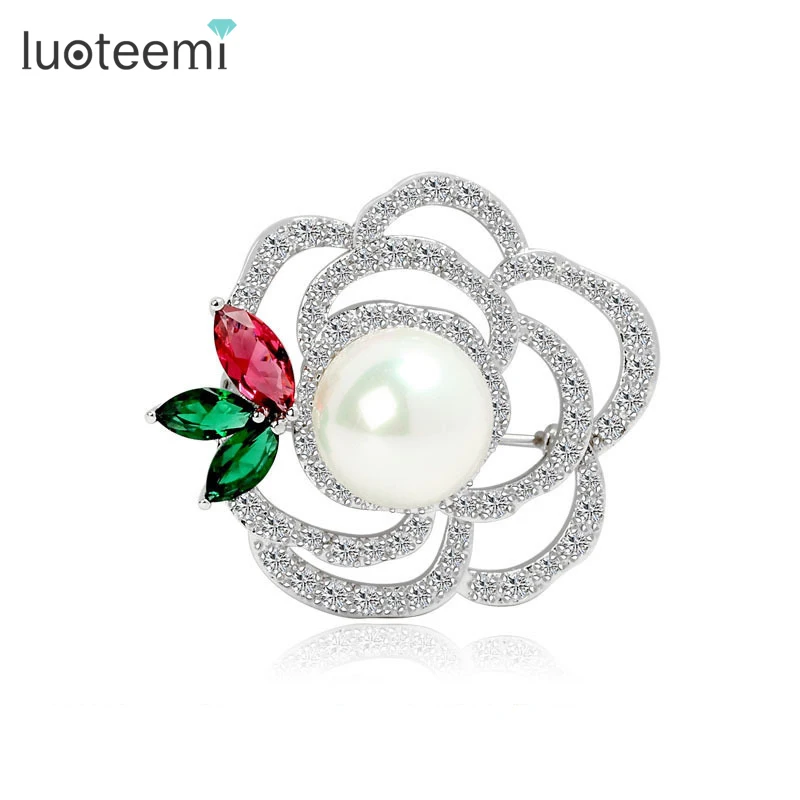 LUOTEEMI Brooch Pin for Women Rose Flower Fashion Vintage Accessories Trendy Luxury Brooches With Immitation Paerls Crystal CZ
LUOTEEMI Brooch Pin for Women Rose Flower Fashion Vintage Accessories Trendy Luxury Brooches With Immitation Paerls Crystal CZ