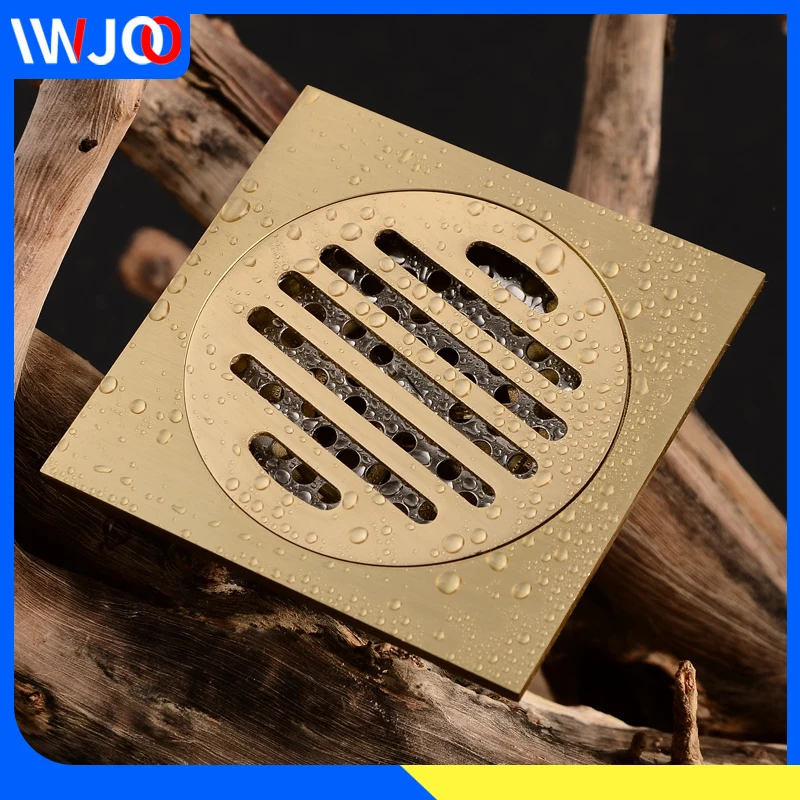 Floor Drain Gold Cover Square Balcony Washroom Bathroom Shower Drainer Strainer Anti-odor Brass Tile Insert Floor Waste Grates
Floor Drain Gold Cover Square Balcony Washroom Bathroom Shower Drainer Strainer Anti-odor Brass Tile Insert Floor Waste Grates