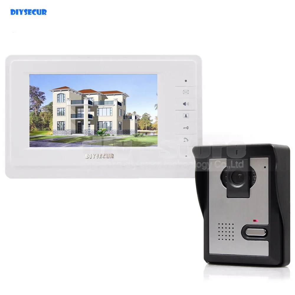 Камера высокого качества DIYSECUR 600TVLine HD 7 дюймов TFT цветной ЖК дисплей видео домофон