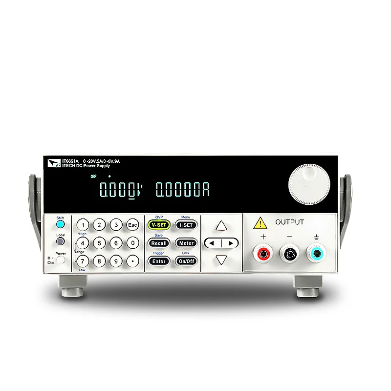 ITECH IT6861A 20V/5A/100W 8V/9A/72W Single Output Dual Range Programmable DC POWER SUPPLY
ITECH IT6861A 20V/5A/100W 8V/9A/72W Single Output Dual Range Programmable DC POWER SUPPLY