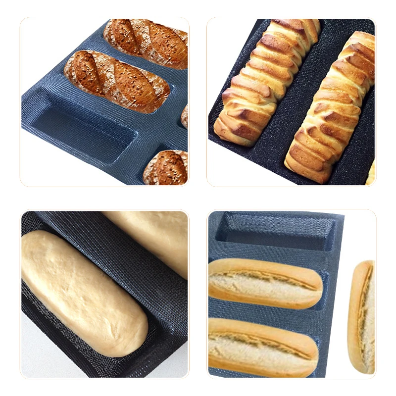 Meibum Black Porous 12 Cavity Silicone Mold Long Loaf Square Bread Hot Dog Pan Baguette Eclair Tray Non Stick Bakeware Baking
Meibum Black Porous 12 Cavity Silicone Mold Long Loaf Square Bread Hot Dog Pan Baguette Eclair Tray Non Stick Bakeware Baking