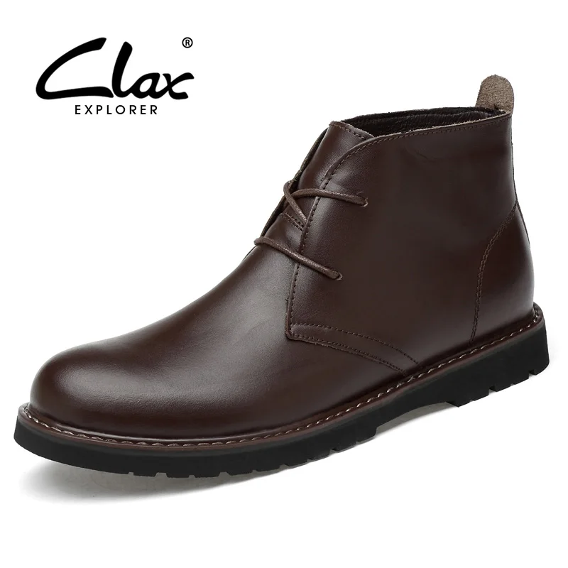 CLAX Men Desert boots Genuine Leather Ankle dress Boot Men casual Shoes Chukka Boot Autumn Winter Fur chaussure homme Plus Size
CLAX Men Desert boots Genuine Leather Ankle dress Boot Men casual Shoes Chukka Boot Autumn Winter Fur chaussure homme Plus Size