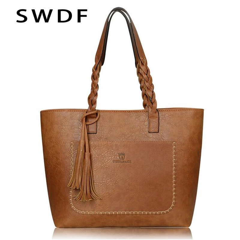 SWDF 2022 Famous Brand Leather Handbag Bolsas Mujer Large Vintage Tassel Shoulder Bags Women Shopping Tote Bag Purse sac a main
SWDF 2022 Famous Brand Leather Handbag Bolsas Mujer Large Vintage Tassel Shoulder Bags Women Shopping Tote Bag Purse sac a main