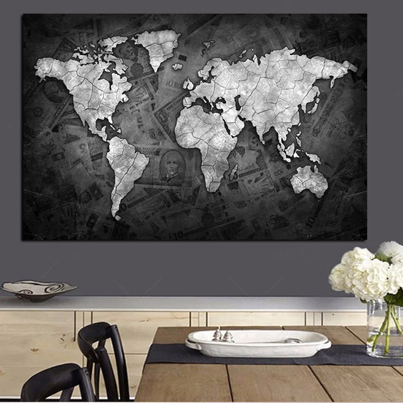 100x150cm Abstract World Map Canvas Painting Globe Maps Posters and Prints On Canvas for Office Room Wall Picture Cuadros Decor
100x150cm Abstract World Map Canvas Painting Globe Maps Posters and Prints On Canvas for Office Room Wall Picture Cuadros Decor