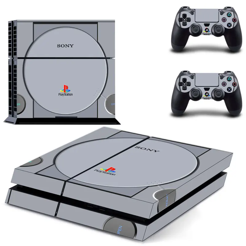 Виниловая наклейка PS1 в ностальгическом стиле для консоли Sony PlayStation 4 и 2