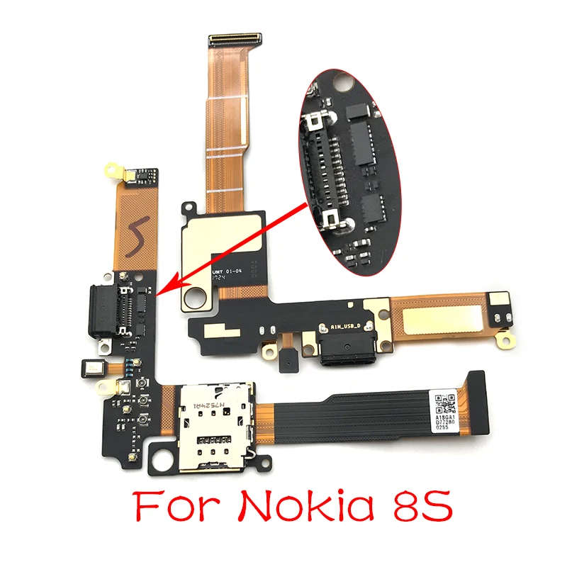 For Nokia 8 Sirocco 8S Micro USB board Plug Charge Port Dock Connector Flex Cable Microphone Board
For Nokia 8 Sirocco 8S Micro USB board Plug Charge Port Dock Connector Flex Cable Microphone Board