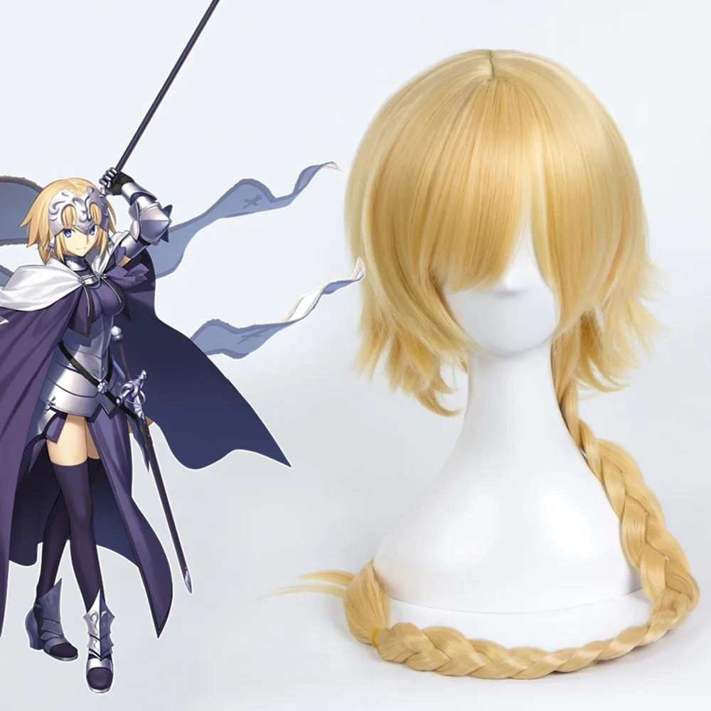 

FGO Fate Apocrypha Cosplay Wig Fate Grand Order Zero Joan of Arc Jeanne d'Arc Blonde Braids Synthetic Hair for Adult