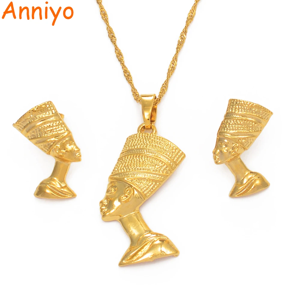 Ожерелье и серьги Anniyo египетская королева Nefertiti подвеска ожерелье и серьги ювелирные изделия золотого цвета Оптовая распродажа, золотые ук...
Ожерелье и серьги Anniyo египетская королева Nefertiti подвеска ожерелье и серьги ювелирные изделия золотого цвета Оптовая распродажа, золотые ук...