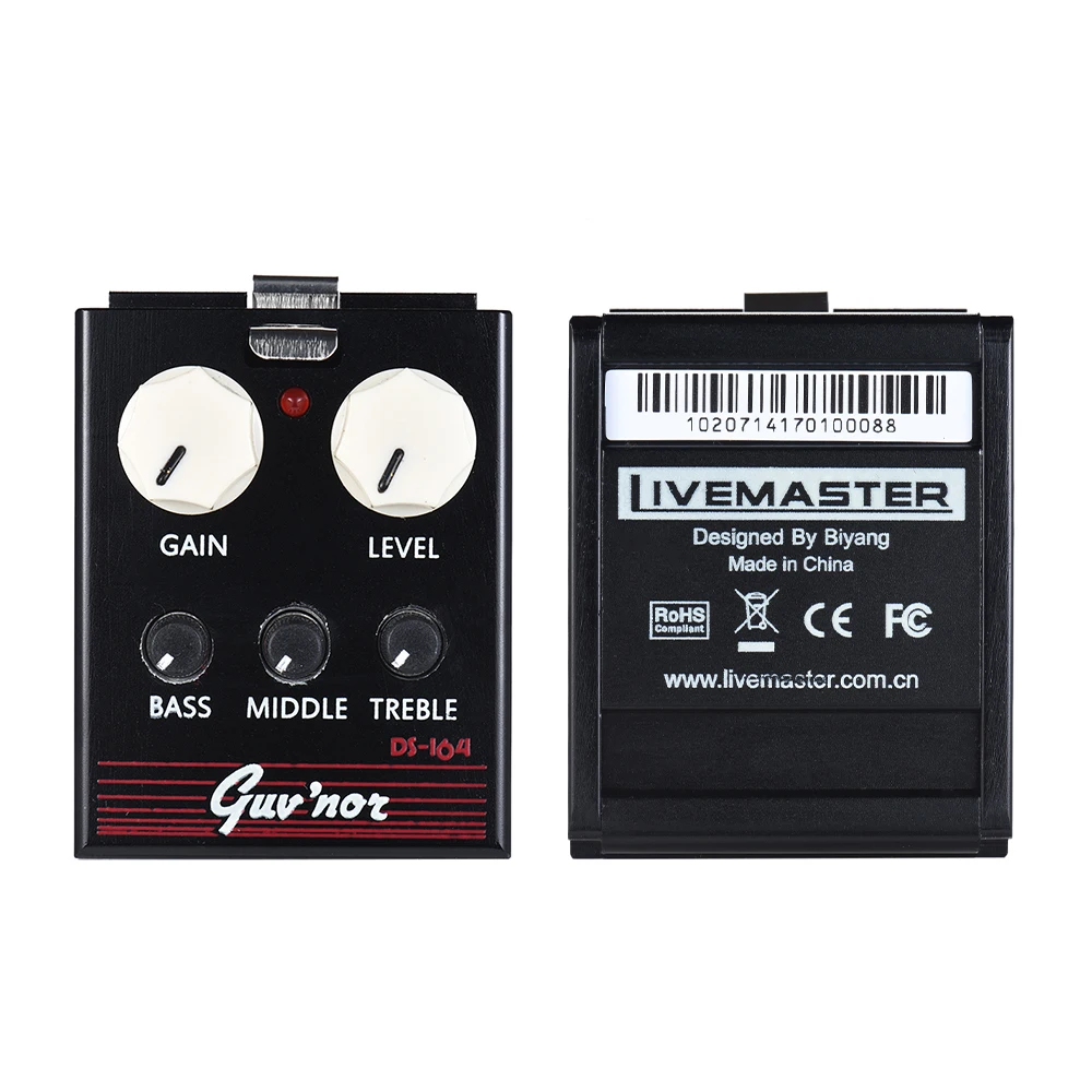 BIYANG LiveMaster Series DS-164 Distortion Guitar Effect Pedal Module Built-in 3-Band EQ True Bypass
BIYANG LiveMaster Series DS-164 Distortion Guitar Effect Pedal Module Built-in 3-Band EQ True Bypass