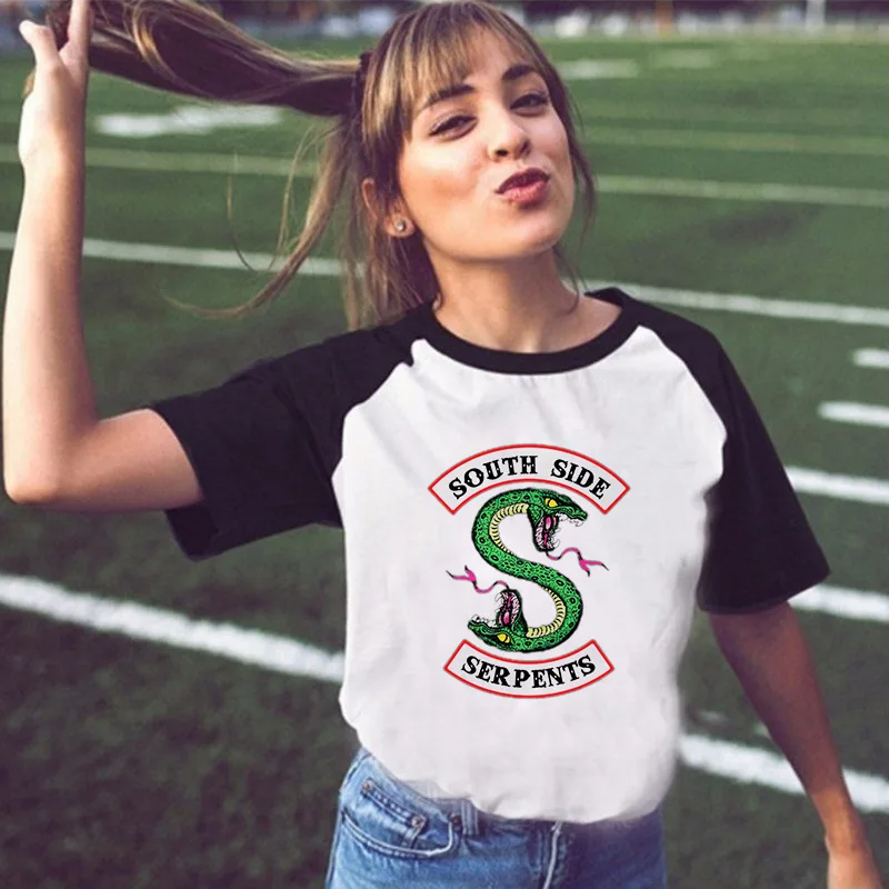 2019 Riverdale Jughead Southside Serpents Sexy T Shirt Women T-shirt Summer Top Short T-shirt Girl SHORT Sleeves Female camiseta
2019 Riverdale Jughead Southside Serpents Sexy T Shirt Women T-shirt Summer Top Short T-shirt Girl SHORT Sleeves Female camiseta