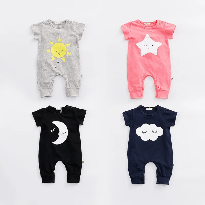 Fashion Baby Summer Cotton Short Sleeve Rompers Star Sun Moon Cloud Newborn Baby Jumpsuits Clothes
Fashion Baby Summer Cotton Short Sleeve Rompers Star Sun Moon Cloud Newborn Baby Jumpsuits Clothes