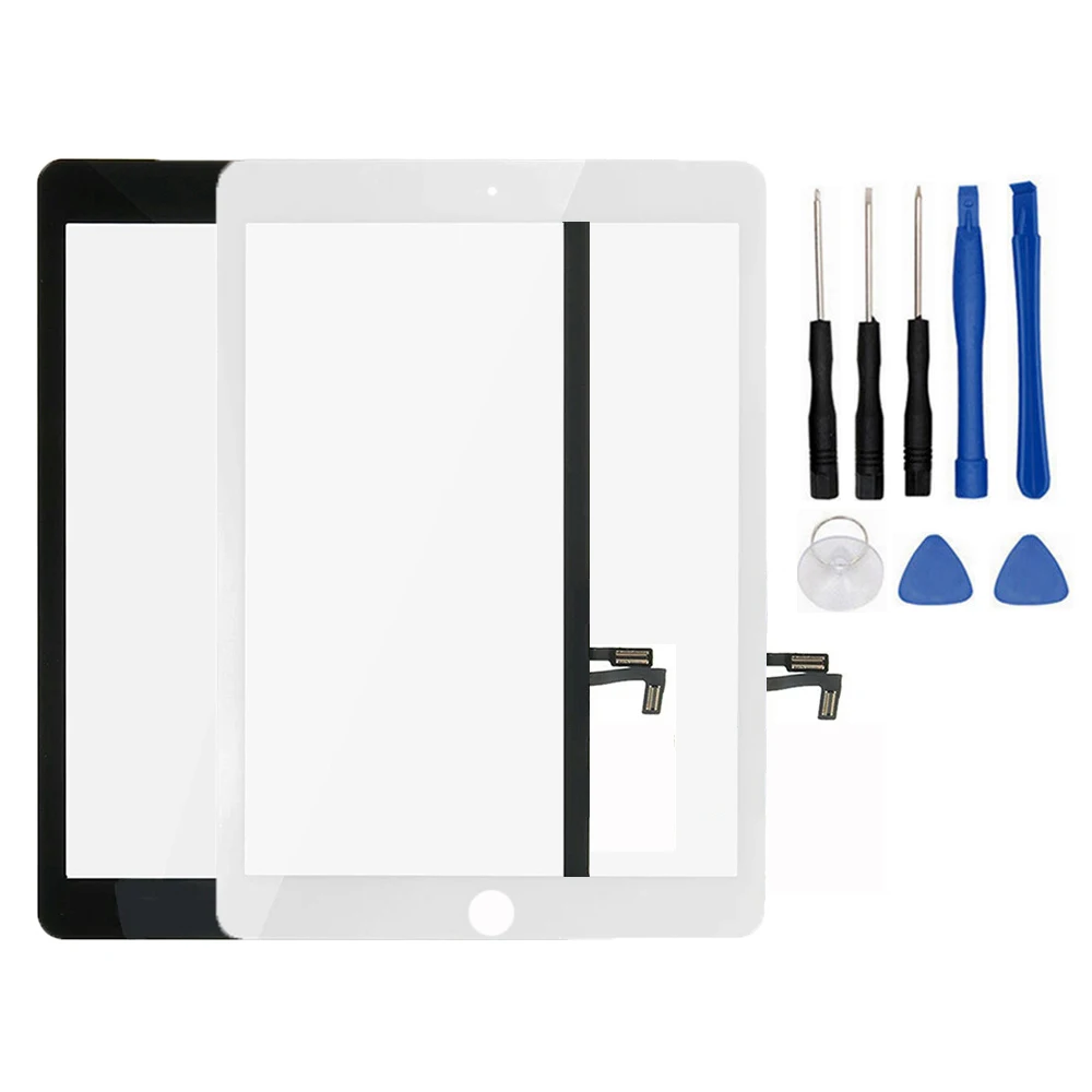 

9.7" New 2017 A1822 A1823 Touch Screen Replacement For iPad 5 5th Generation Digitizer Outer LCD Panel Front Glass With Sticker