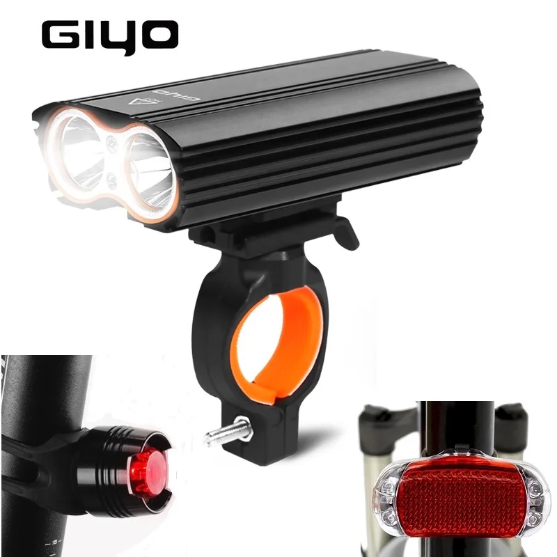 

Bicycle Front Lights T6 LED 2400 LM Waterproof Bike Headlight Night Outdoor Cycling Lights Flashlight and Rear Safety Taillight