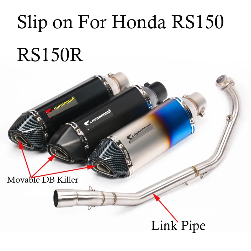 Мотоциклетный глушитель с лазерной маркировкой без шнуровки для Honda RS150 RS150R Moto