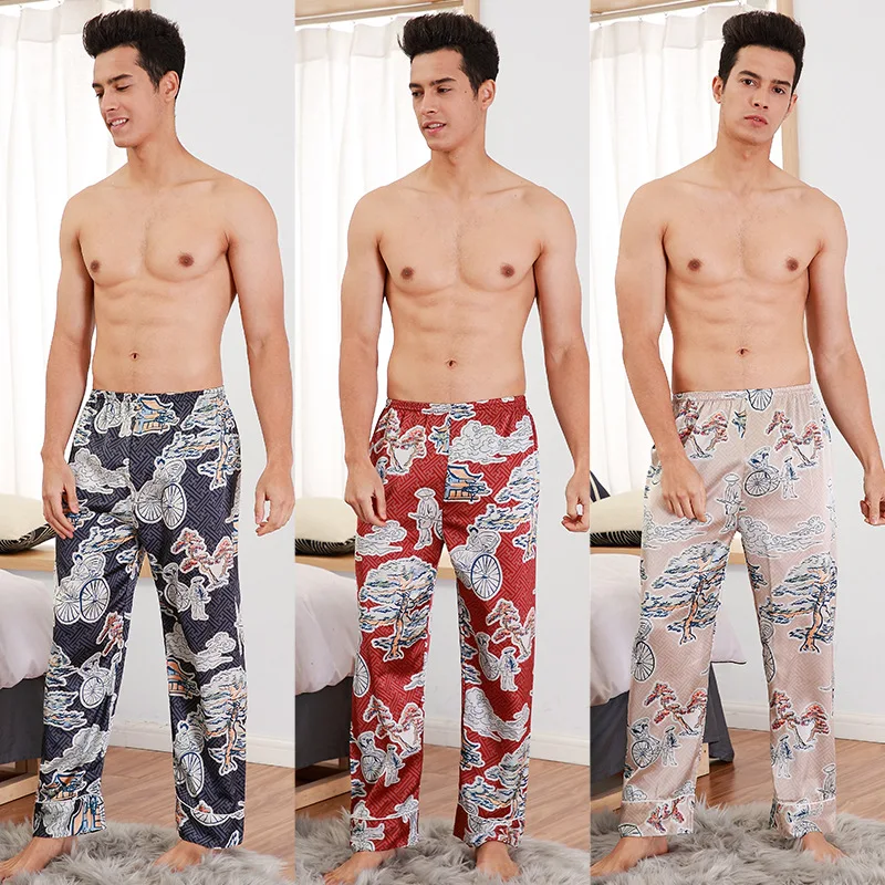 2019 New Style Mens Long Trousers Spring Summer Casual Silky Home Wear Male Sleep Pyjama Bath pants L XL XXL
2019 New Style Mens Long Trousers Spring Summer Casual Silky Home Wear Male Sleep Pyjama Bath pants L XL XXL