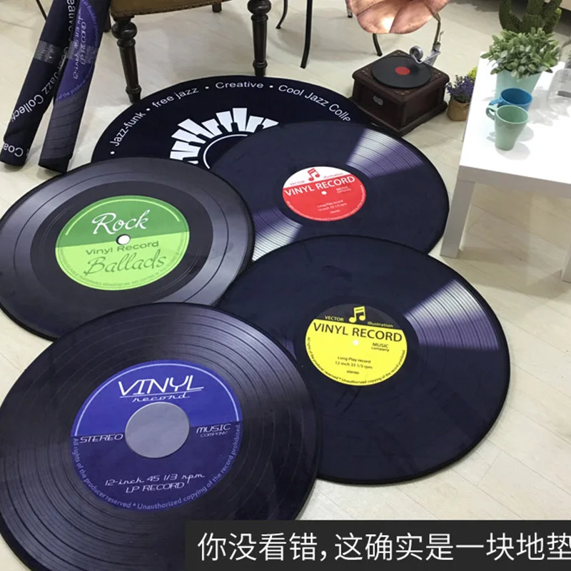 Europe Fashion Vinyl Record Pattern Mats Creative Round Mat Retro Black Carpet Study Room Area Rug Decorative Carpet
Europe Fashion Vinyl Record Pattern Mats Creative Round Mat Retro Black Carpet Study Room Area Rug Decorative Carpet