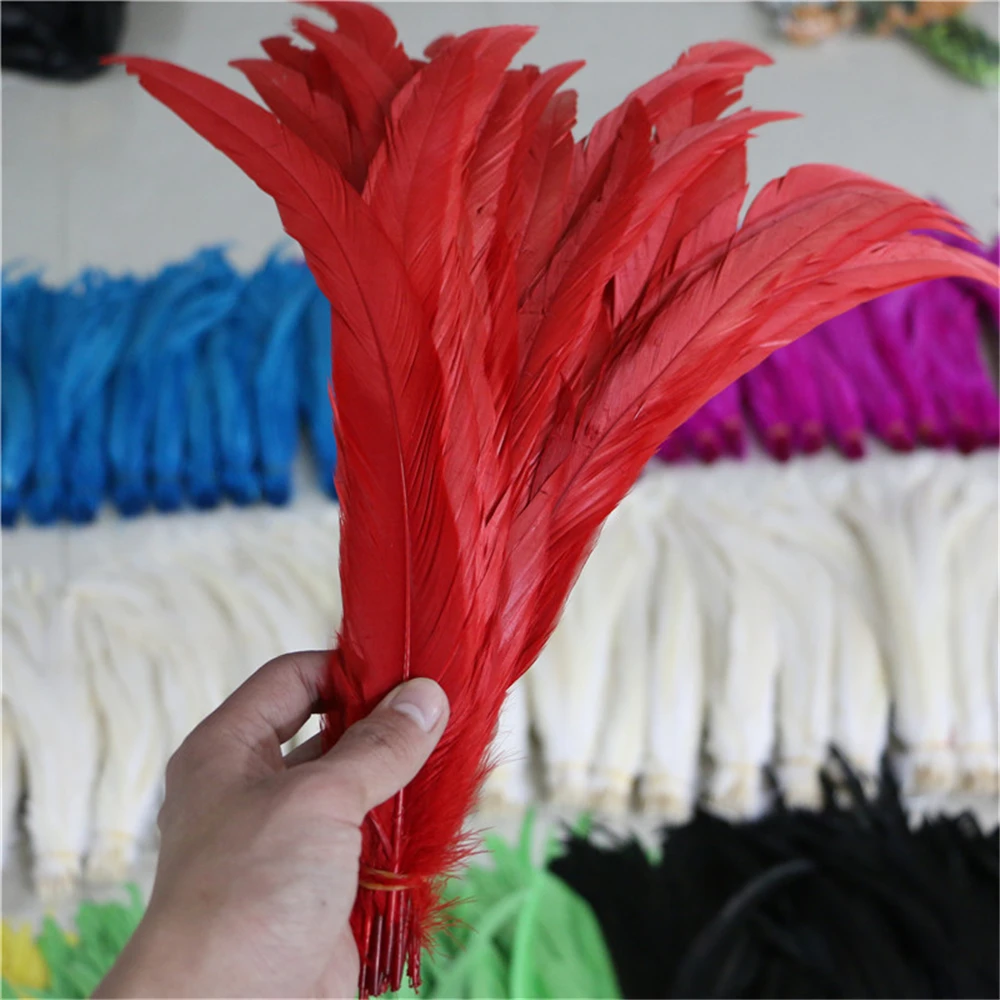wholesale perfect 10pcs high quality natural red dyed rooster tail feathers 12-14inch(30-35cm) decorative diy chicken feather
wholesale perfect 10pcs high quality natural red dyed rooster tail feathers 12-14inch(30-35cm) decorative diy chicken feather