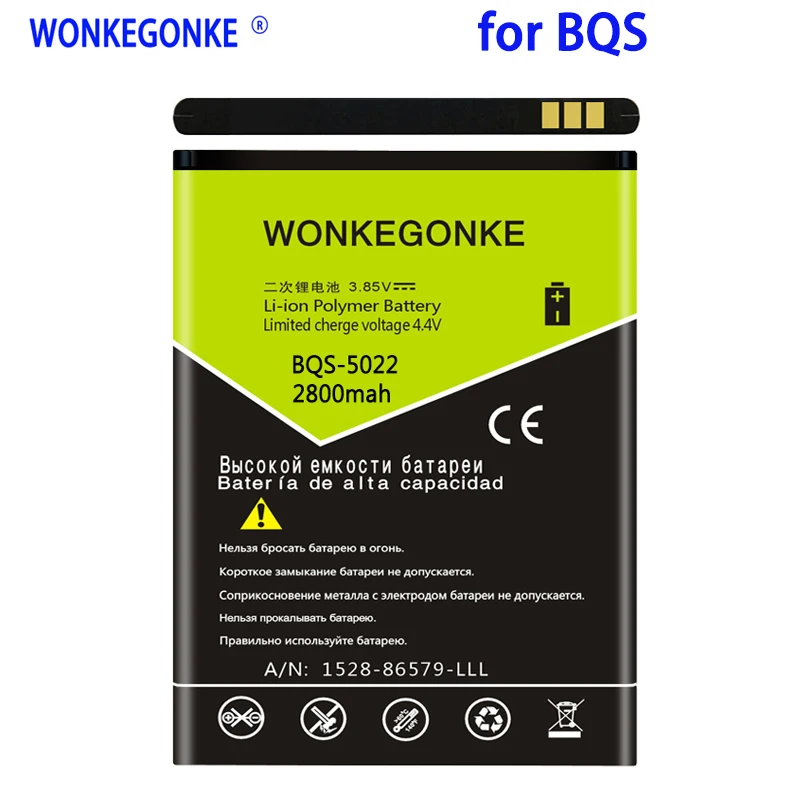 WONKEGONKE 2800mah BQS-5022 Battery For BQ BRAVIS A504 Trace for BQS 5022 BQS5022 BOND mobile phone battery
WONKEGONKE 2800mah BQS-5022 Battery For BQ BRAVIS A504 Trace for BQS 5022 BQS5022 BOND mobile phone battery