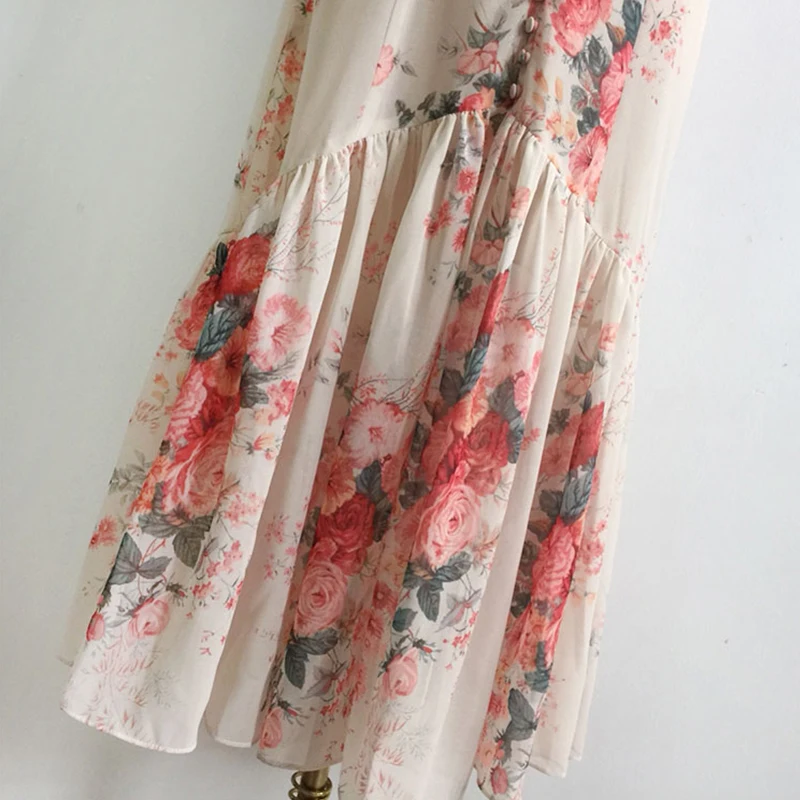 Bohemia Floral Printed Beach Dress 2019 Summer Chiffon Short Sleeve Mermaid Dress Elegant Female Ruffle Midi Dresses Vestidos
Bohemia Floral Printed Beach Dress 2019 Summer Chiffon Short Sleeve Mermaid Dress Elegant Female Ruffle Midi Dresses Vestidos