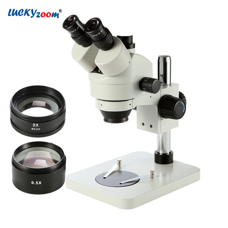 Luckyzoom Brand 3.5X-90X Table Pillar Stand Zoom Magnification Trinocular Stereo Microscope 144 LED Microscopio Accessories
Luckyzoom Brand 3.5X-90X Table Pillar Stand Zoom Magnification Trinocular Stereo Microscope 144 LED Microscopio Accessories