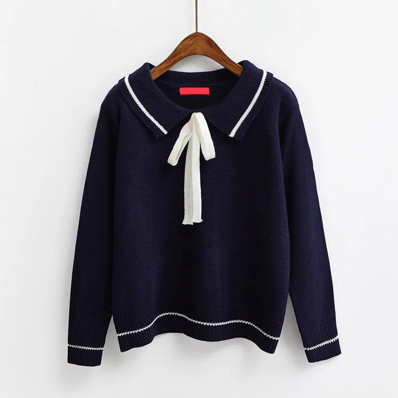 Korean Institute Wind Hit Color Lace-up Bowknot Knitted Sweater Women Autumn Long Sleeve Sweaters Sweet Woman Casual Pullovers
Korean Institute Wind Hit Color Lace-up Bowknot Knitted Sweater Women Autumn Long Sleeve Sweaters Sweet Woman Casual Pullovers