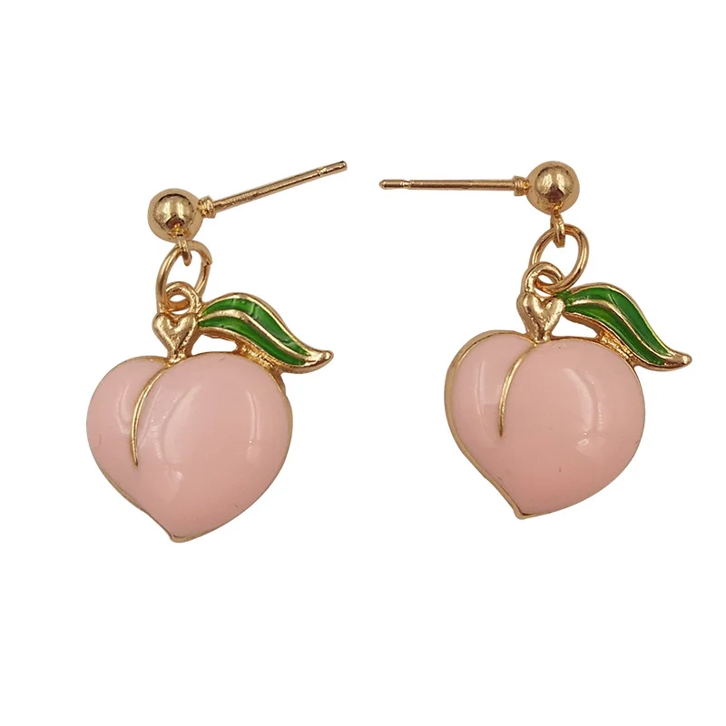 Earrings for women Fashion new peach stud earrings contracted joker cute girl peach female stud earrings fine jewelry DIY
Earrings for women Fashion new peach stud earrings contracted joker cute girl peach female stud earrings fine jewelry DIY
