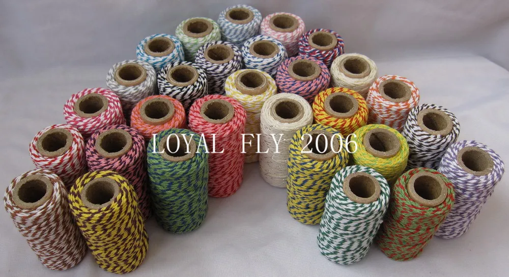 200pcs/lot cotton bakers twine 20m/spool color twine, divine twine, DIY Twine 33 kinds color
200pcs/lot cotton bakers twine 20m/spool color twine, divine twine, DIY Twine 33 kinds color
